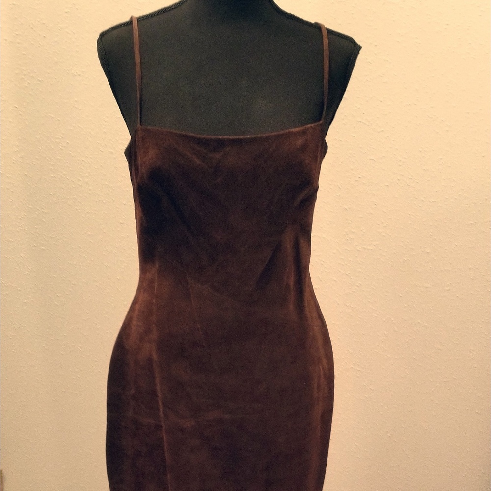 Brown Suede Dress